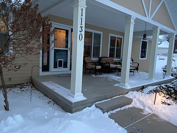 Deep front porch