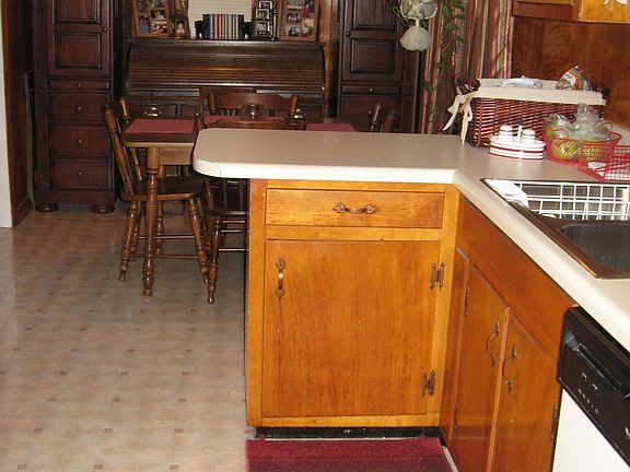 View of Kitchen from back door