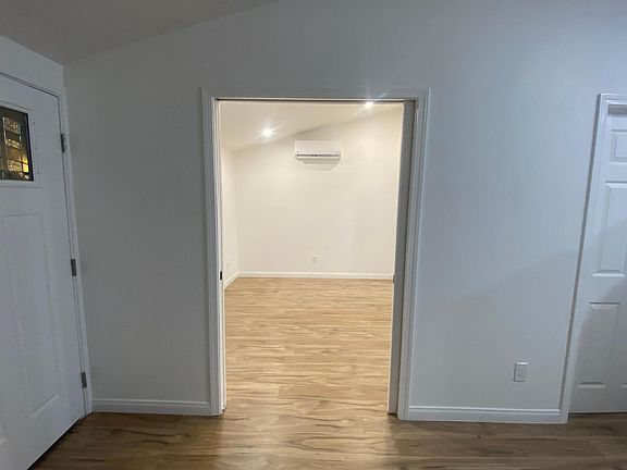 Entrance to bedroom with double pocket doors