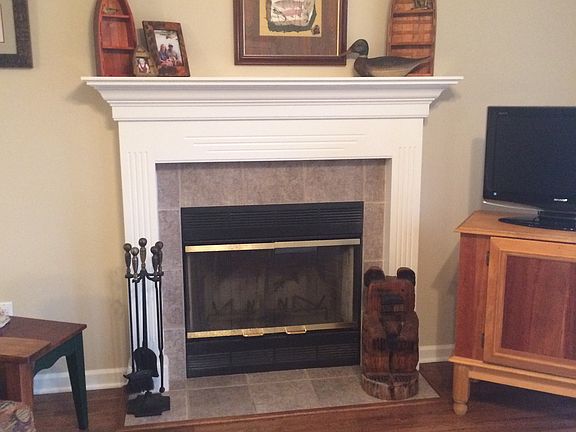 wood burning fireplace