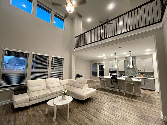 High ceiling living room