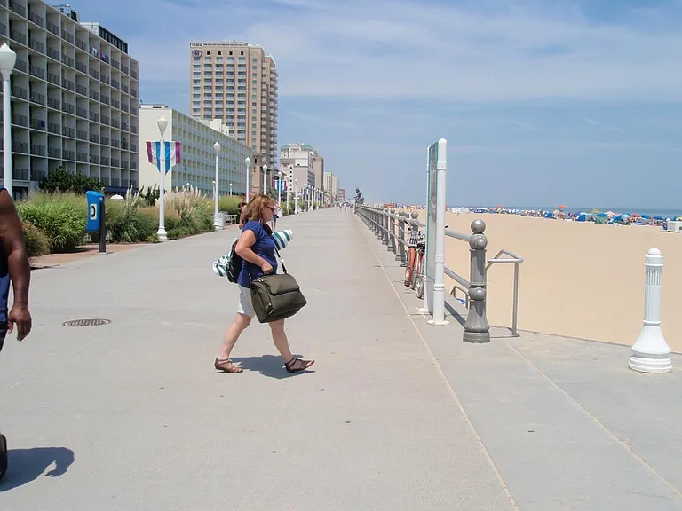Boardwalk and beautiful beach