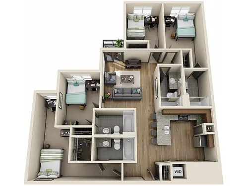 Floor plan 4X4D4