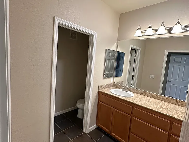 Bath 1 on top level, double sink