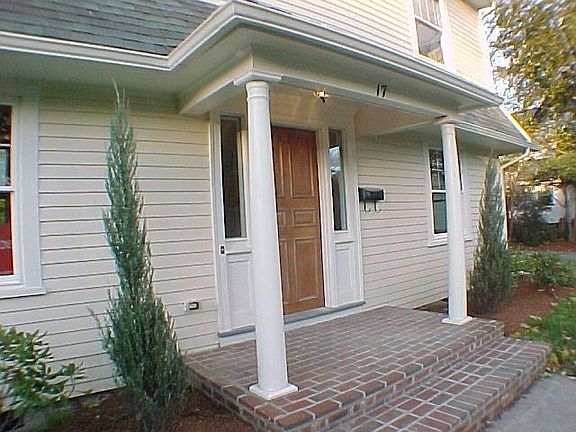 Brick stairs at front entrance