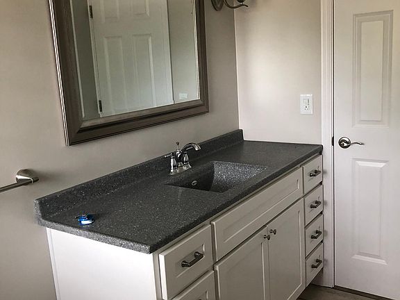 Bathroom- 60_ vanity with tub/shower combo and Linen closet
