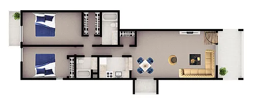 Floor plan 2X2 B4