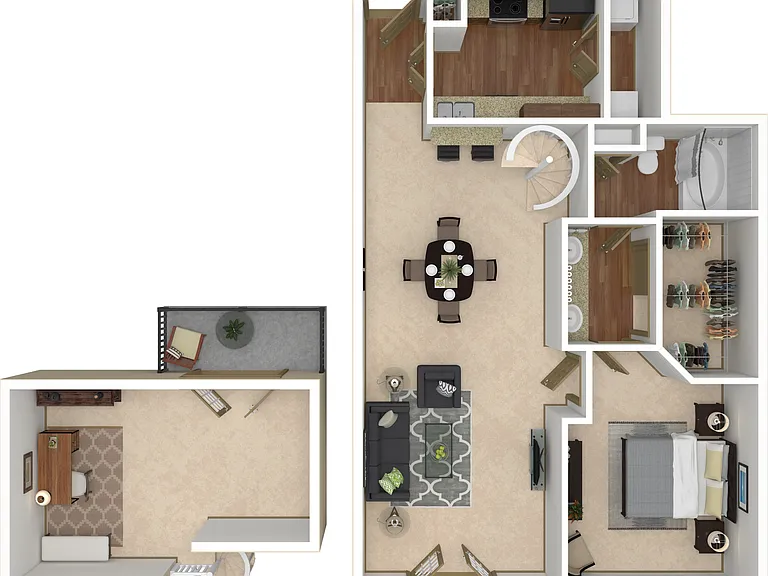 E floor plan Deerwood Apartments