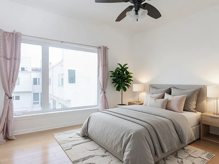 Guest bedroom with attached bath