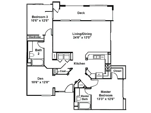Floor plan Gonara with Den