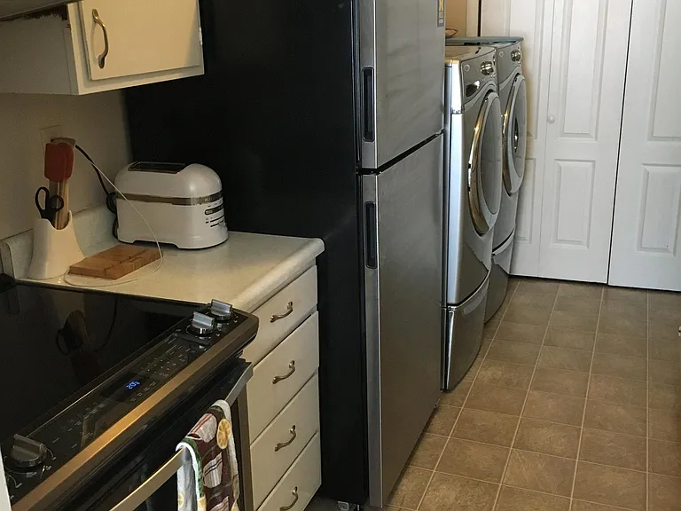 Kitchen from Dining Room - New SS appliances!