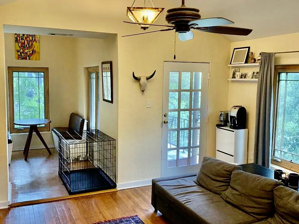 Raised ceilings give a more spacious feel.