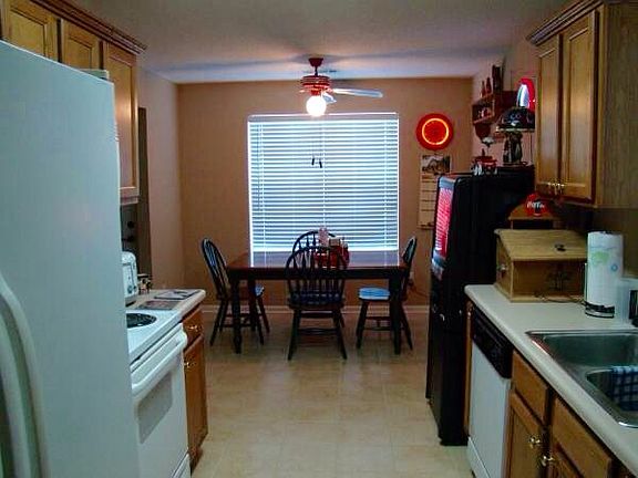 Galley kitchen. 