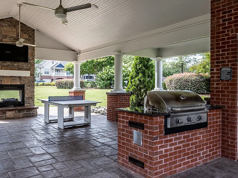 Summerhouse with Grills, Dining Area, and TV
