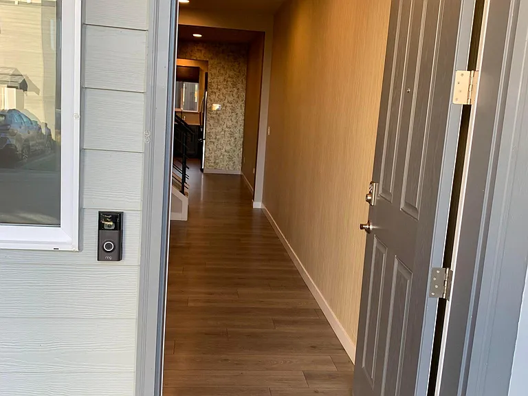 Main Door entry secured with Ring Doorbell.