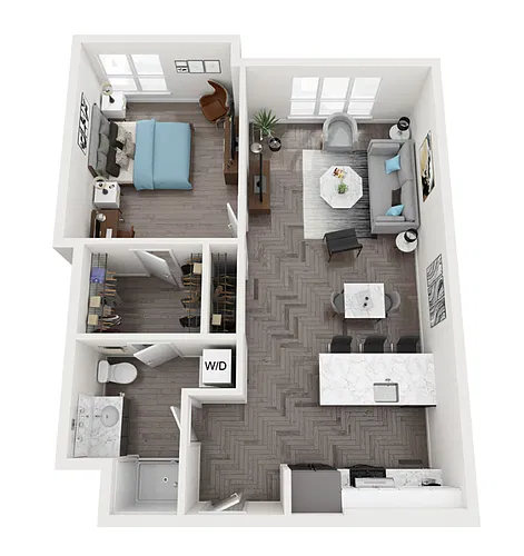 Floor plan 1X1 C