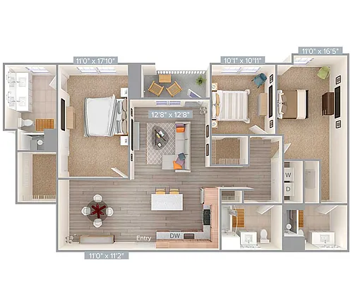 Floor plan C2-C2S-1517