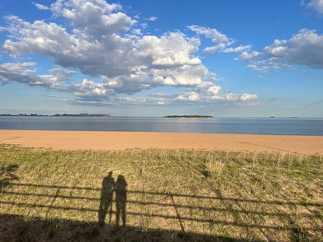 Step outside and walk to the beach