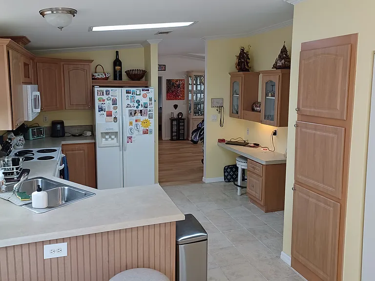 Kitchen view 2. Skylight.