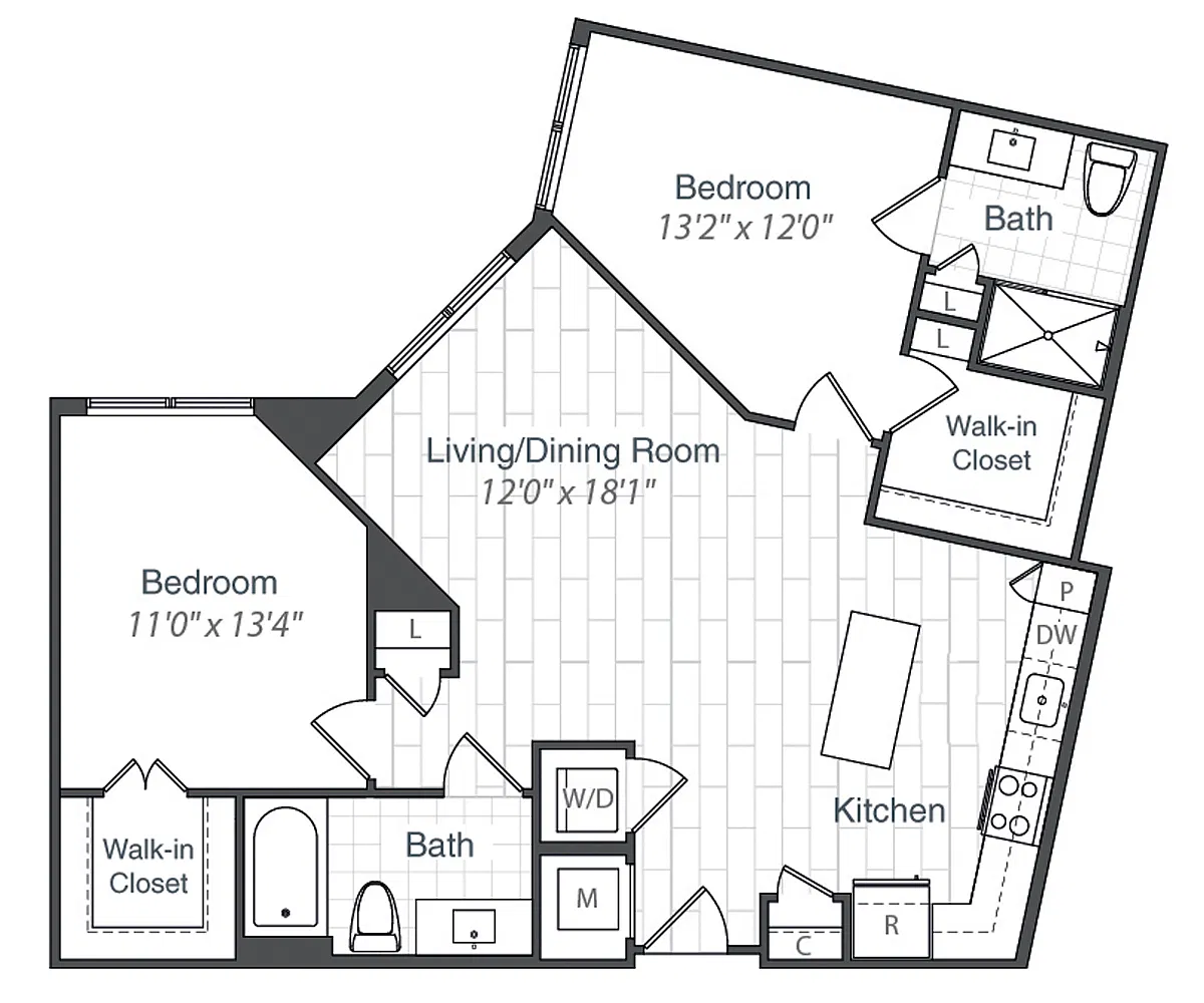 Floor plan B1-1013
