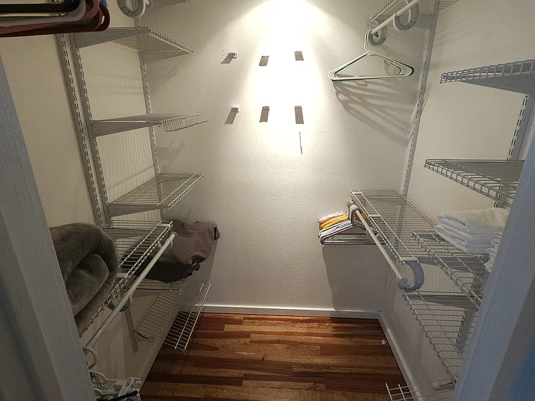 walk in closet in master suite