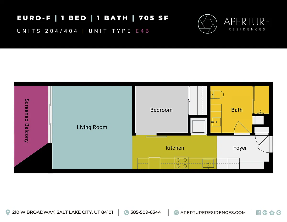 Floor plan 1x1 Euro-F