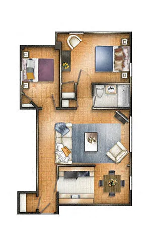 Floor plan 2 BR 11