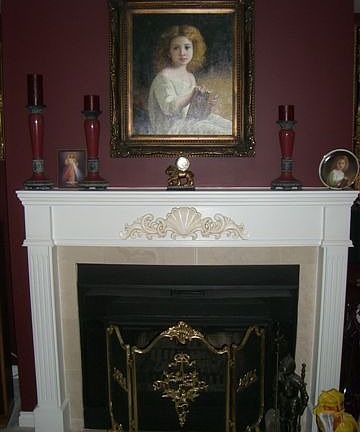 Cozy fireplace in living room