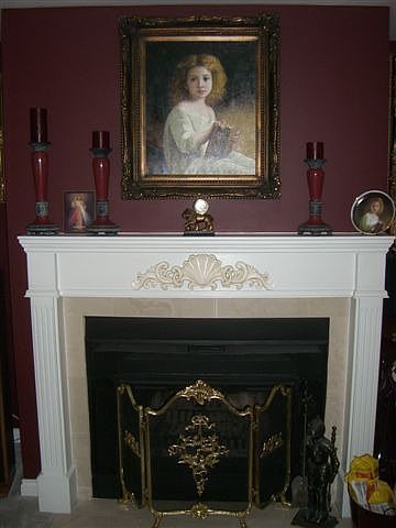 Cozy fireplace in living room