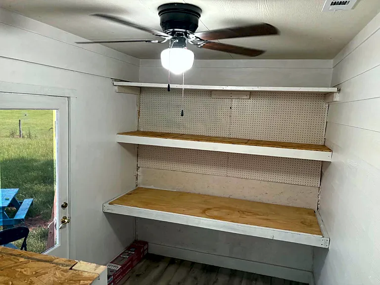storage leading to backyard