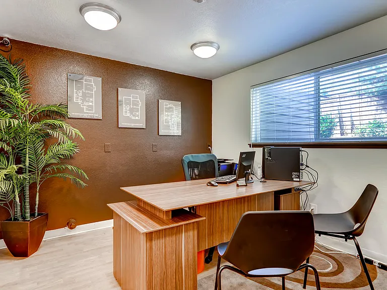 Inside Our leasing office at The Courtyard at South Station in Tukwila, Washington