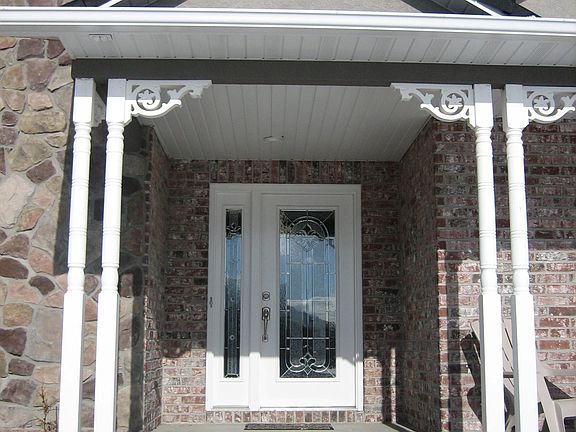 Victorian scrollwork on porch