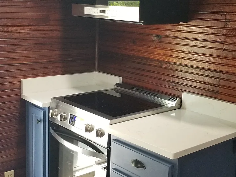 New stove, microwave, counter tops