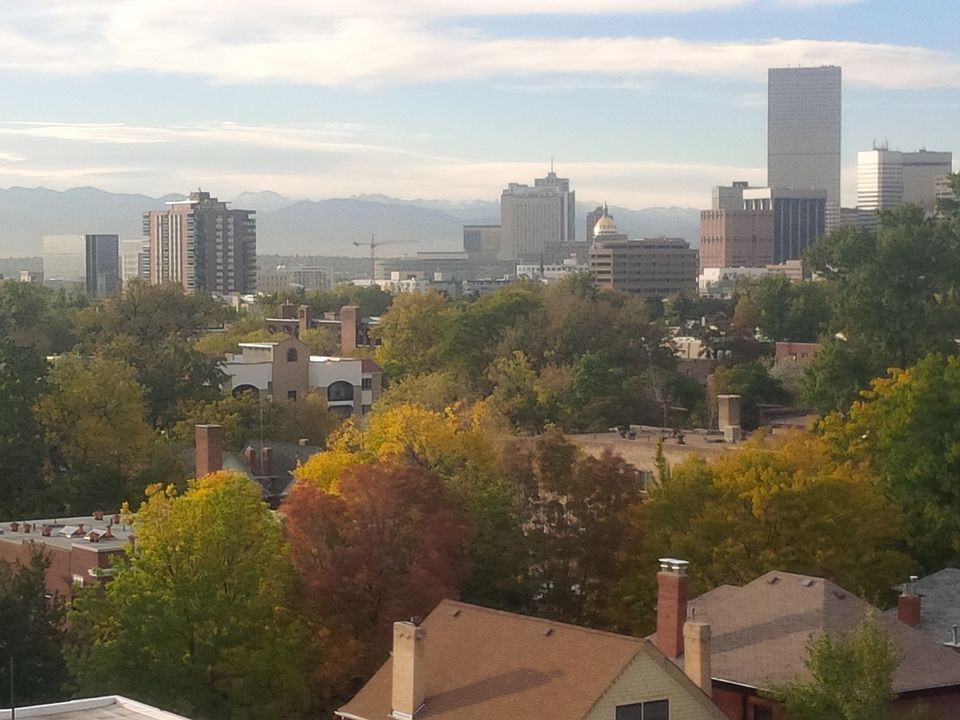 View to downtown and mountains