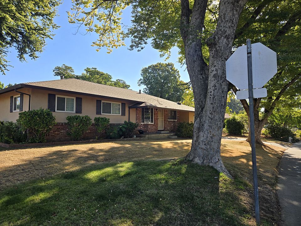 Set back from street for privacy. Large trees for shade.