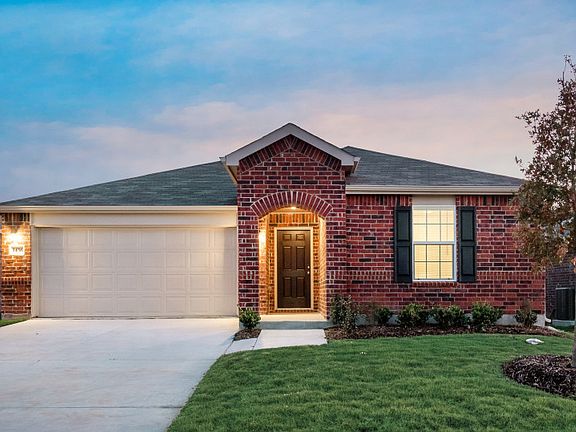 The Killeen, a one-story home with 2-car garage, shown with Home Exterior D