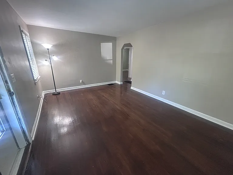 Hardwood floors in living room
