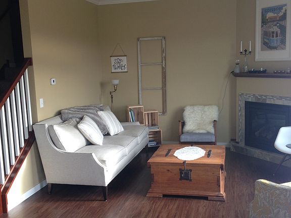 Living-room with fireplace