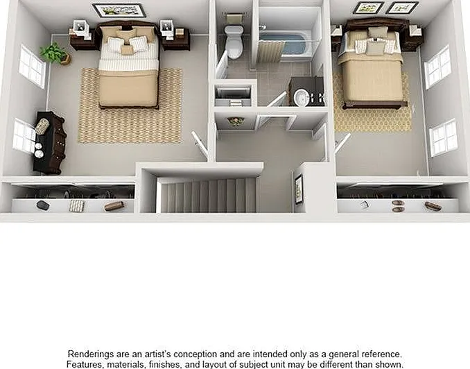 2 Bedroom | 2 Bath | 1110 SF | Second Floor 2 Bedroom | 2 Bath | 1110 SF | Second Floor