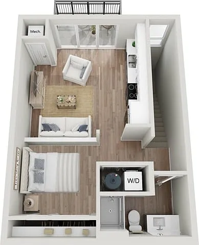 Floor plan 0BR B