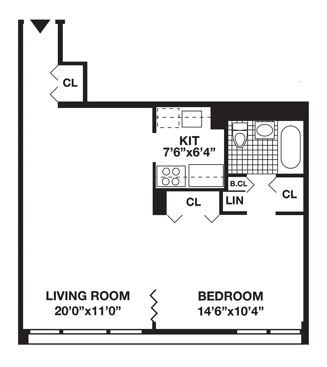 Floor plan Alcove Studio