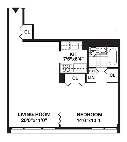 Floor plan Alcove Studio
