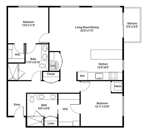 Floor plan D13
