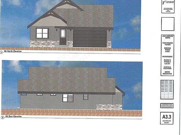 Front and E. side elevation