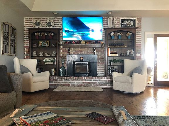 Living room fireplace
