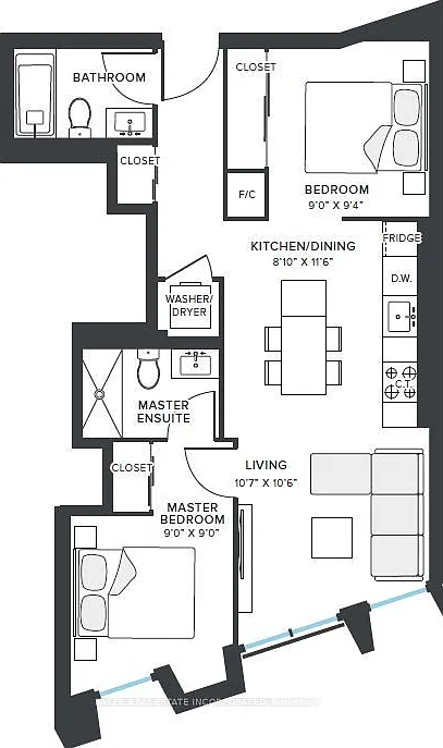 2 bed, $2,701 — Photo 1