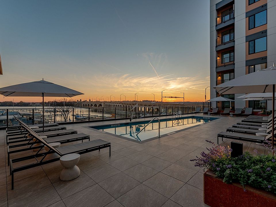 Sunset water views by the pool