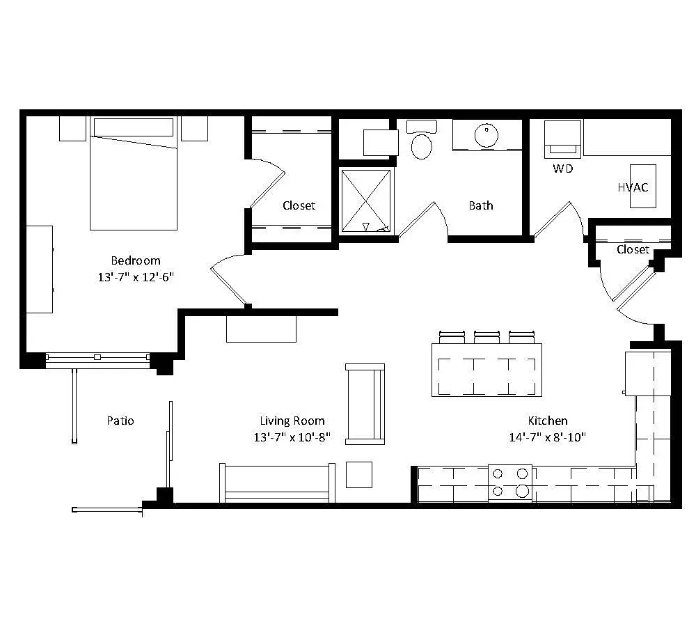Floor plan 1 Bedroom