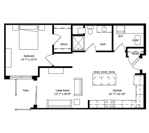 Floor plan 1 Bedroom