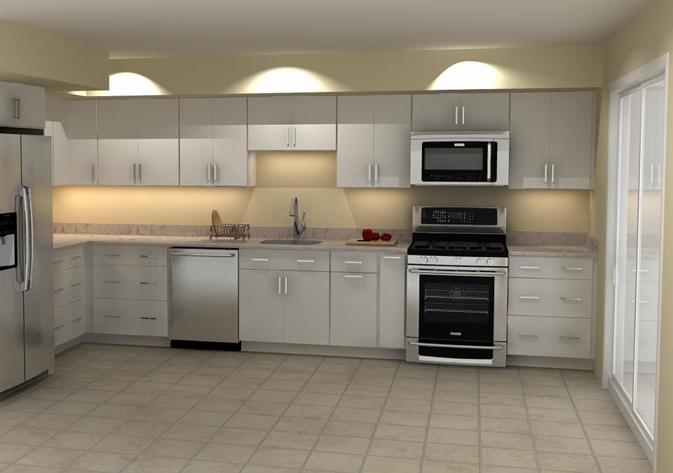 New cabinets, counter and utilities